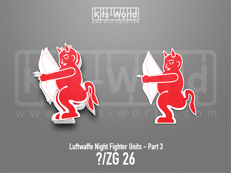 Kitsworld SAV Sticker - Luftwaffe Night Fighters - ?/ZG 26 W:81mm x H:100mm 